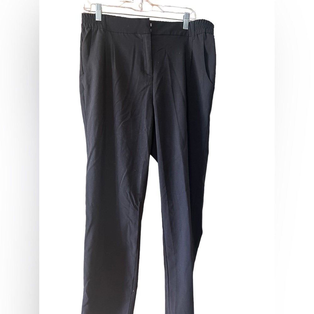 Larry Levine Black Pull-On Dress‎ Pants Size 16W Women’s Plus Career Trousers
